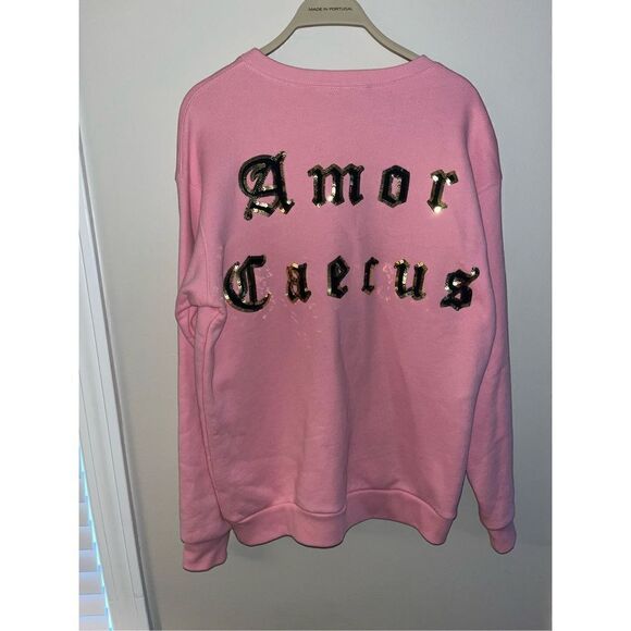 Gucci Amor Caecus Pink Crewneck Chikae Ide Medium Manga Eyes Sequin - Picture 5 of 6